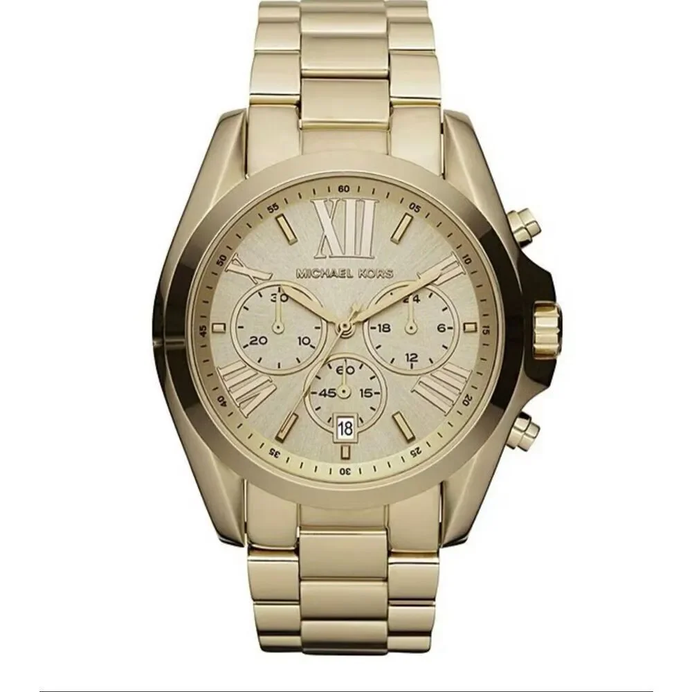 Michael Kors Men’s Bradshaw Gold-Tone Stainless Steel 3 Hand Watch Wristwatch